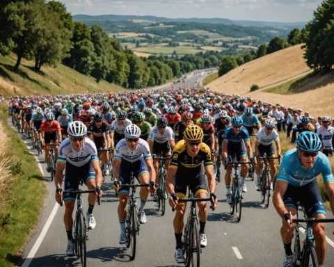 road biking peloton