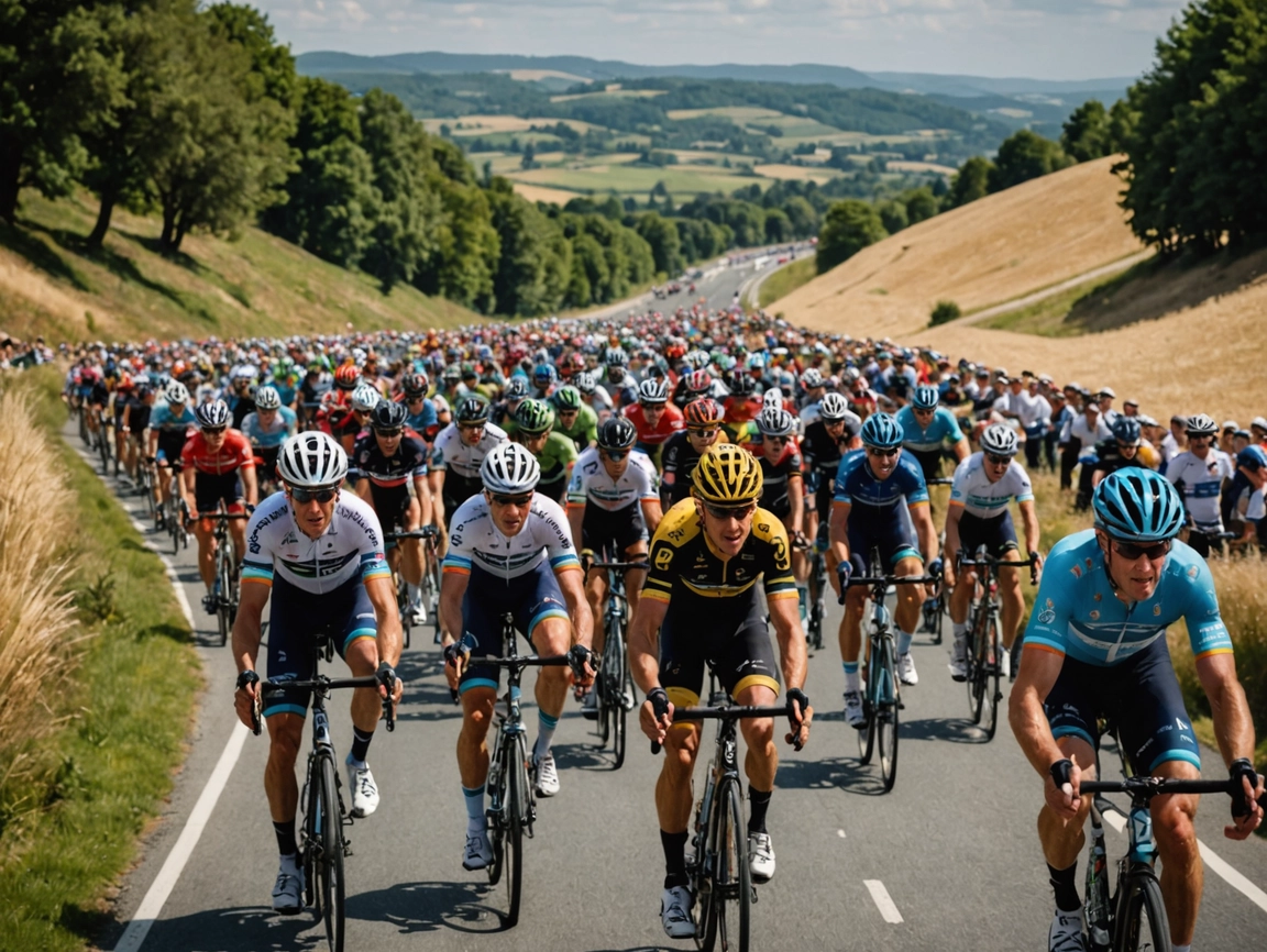 road biking peloton