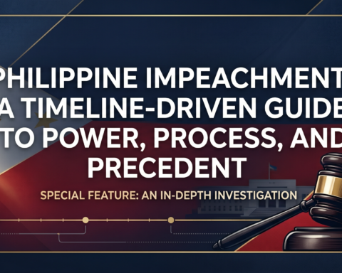 Philippine Impeachment: A Timeline-Driven Guide to Power, Process, and Precedent 🇵🇭