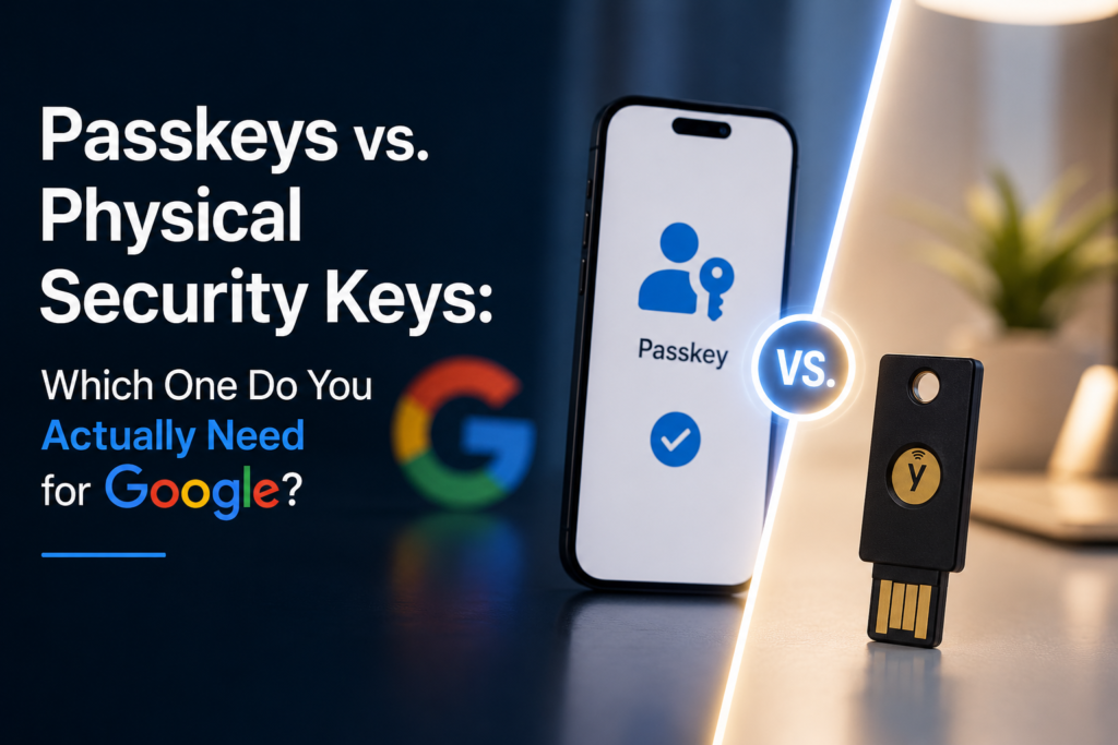 Passkeys vs. Physical Security Keys: Which One Do You Actually Need for Google?