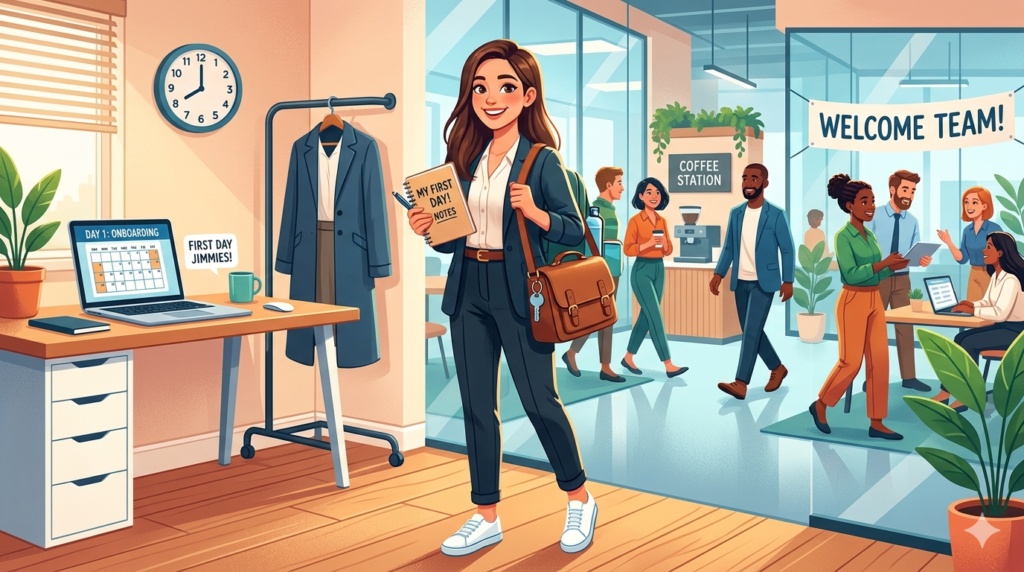 going to work for the first time