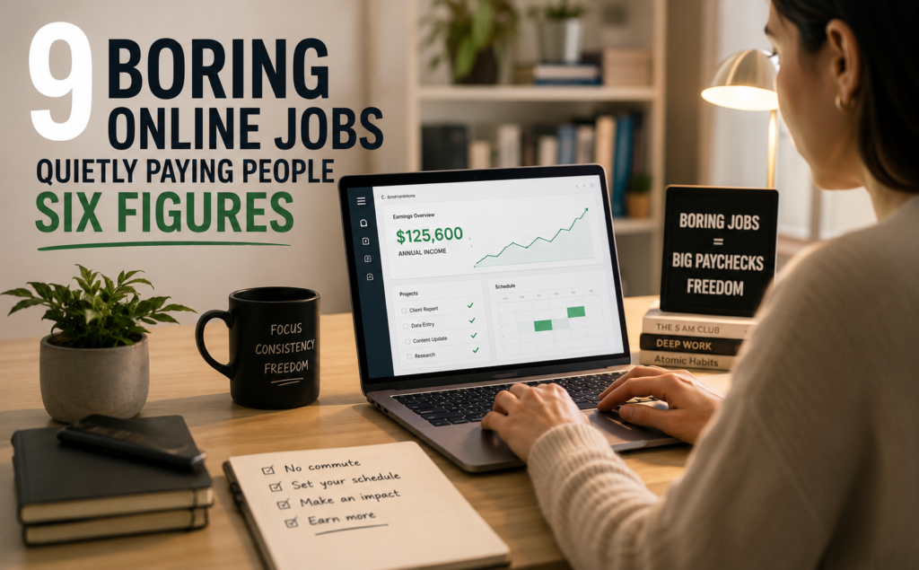 9 Boring Online Jobs Quietly Paying People Six Figures
