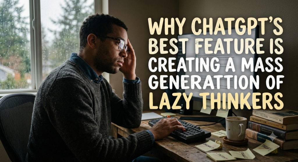 Why ChatGPT’s Best Feature is Creating a Mass Generation of Lazy Thinkers