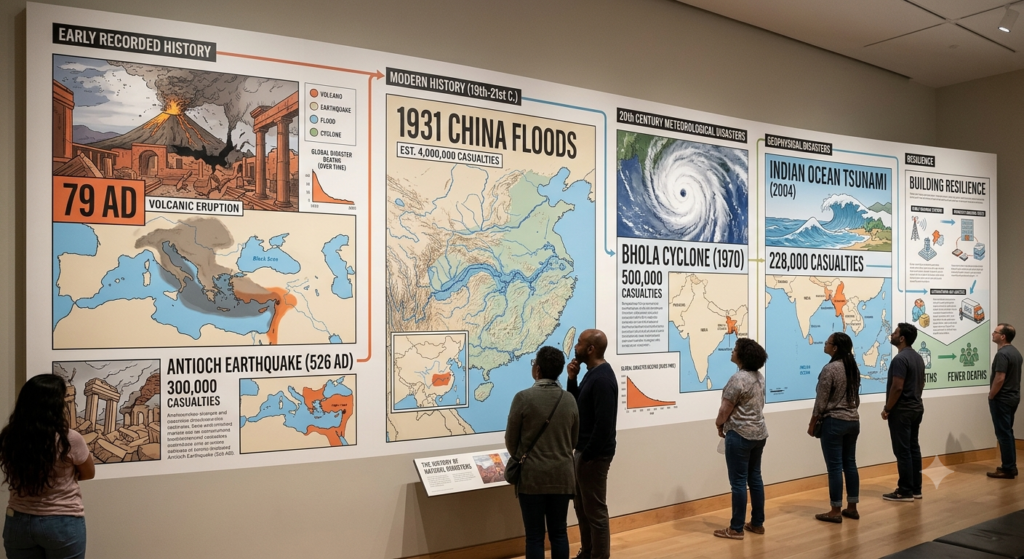 natural disasters map and billboard