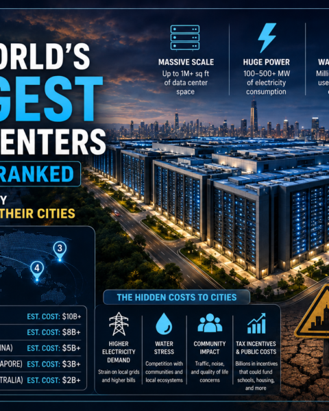 The World's Biggest Data Centers in 2026, Ranked
