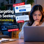 A Filipino looking worried in his laptop about remote job scams in the internet