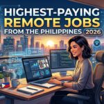 Filipino remote professional working on a laptop at home, representing the highest-paying remote jobs available from the Philippines in 2026