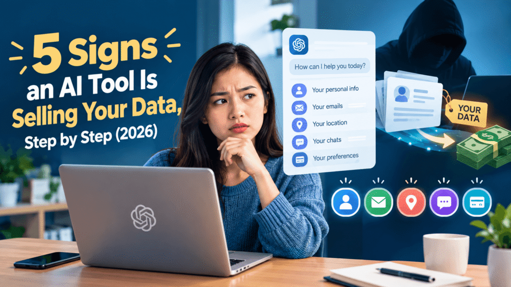 girl sees signs AI is selling her data
