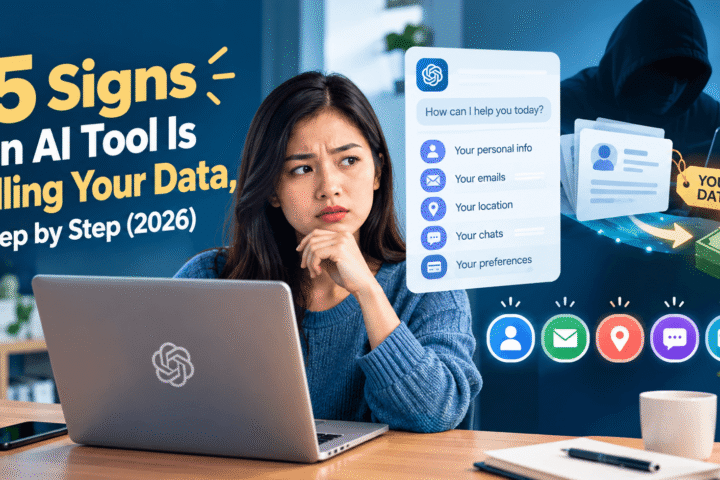 girl sees signs AI is selling her data