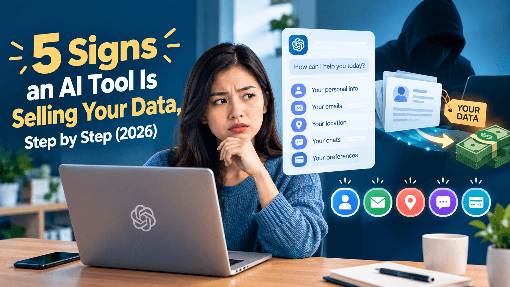 girl sees signs AI is selling her data