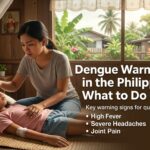 a child sick with dengue in the Philippines while mother is taking care of the child